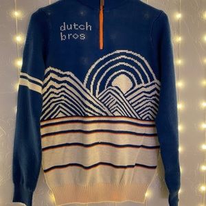 Blue Part Zip Up Dutch Bros Fleece Pullover